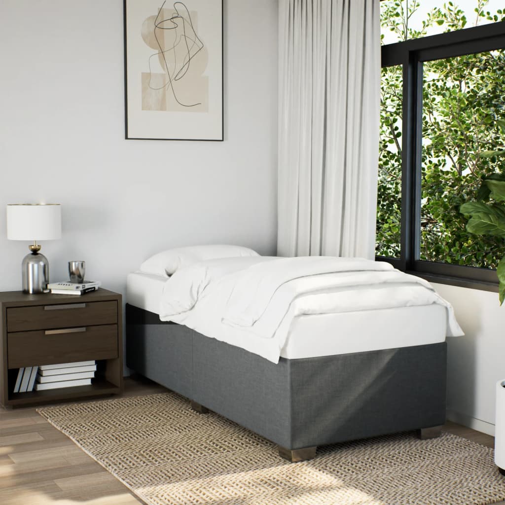 Giroletto Senza Materasso Grigio Scuro 100x200 Cm Tessuto