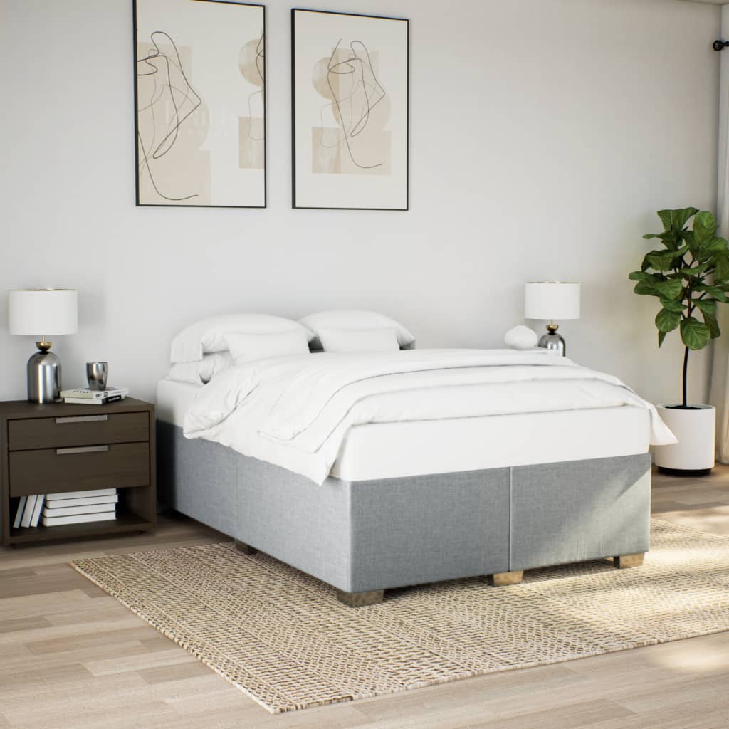 Giroletto Senza Materasso Grigio Chiaro 160x200 Cm Tessuto