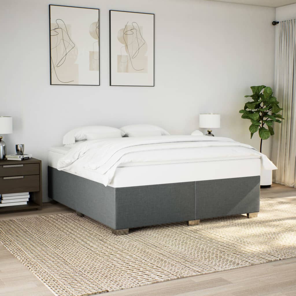 Giroletto Senza Materasso Grigio Scuro 200x200 Cm Tessuto