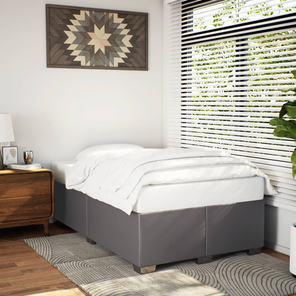 Giroletto Senza Materasso Grigio 120x190 Cm Similpelle