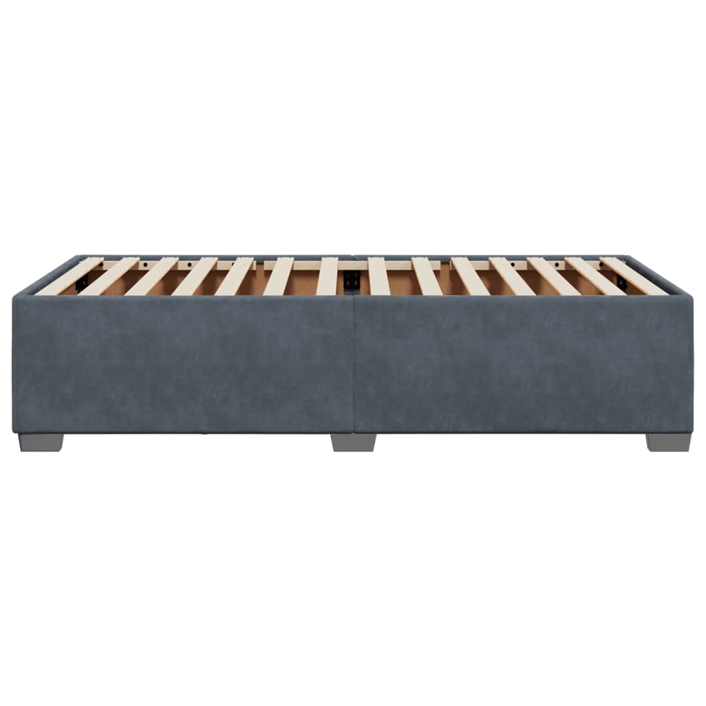 Giroletto Senza Materasso Grigio Scuro 80x200 Cm Velluto - Image 5