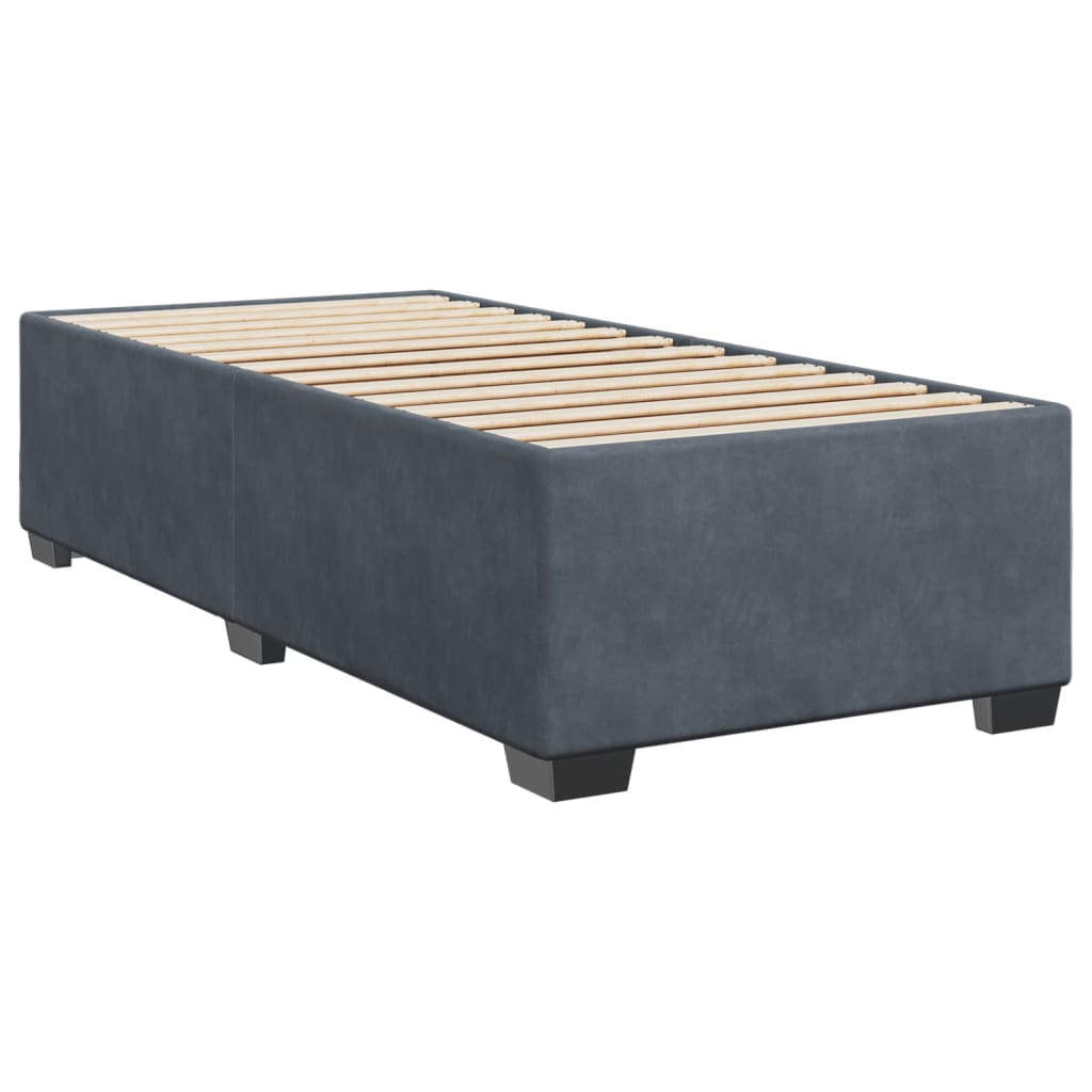 Giroletto Senza Materasso Grigio Scuro 80x200 Cm Velluto - Image 6