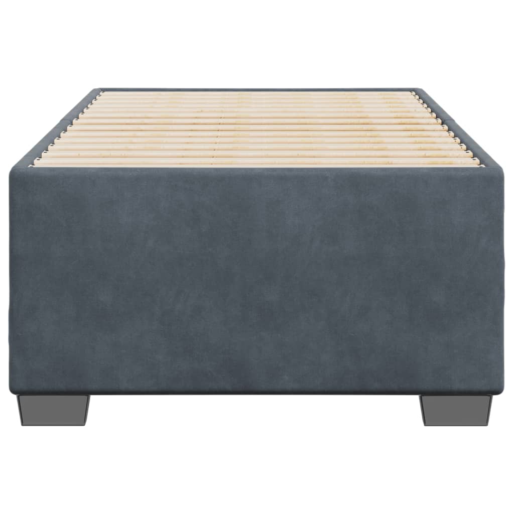 Giroletto Senza Materasso Grigio Scuro 90x190 Cm Velluto - Image 4