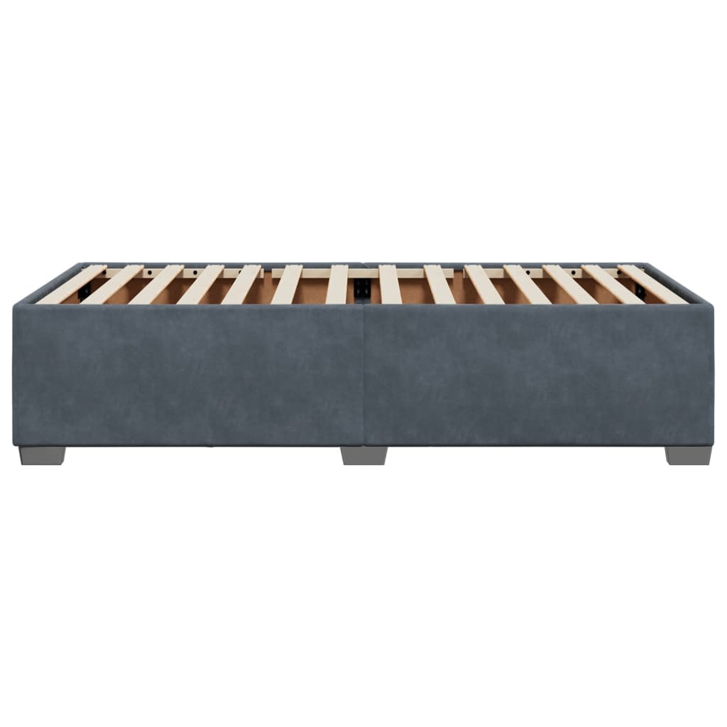 Giroletto Senza Materasso Grigio Scuro 90x190 Cm Velluto - Image 5