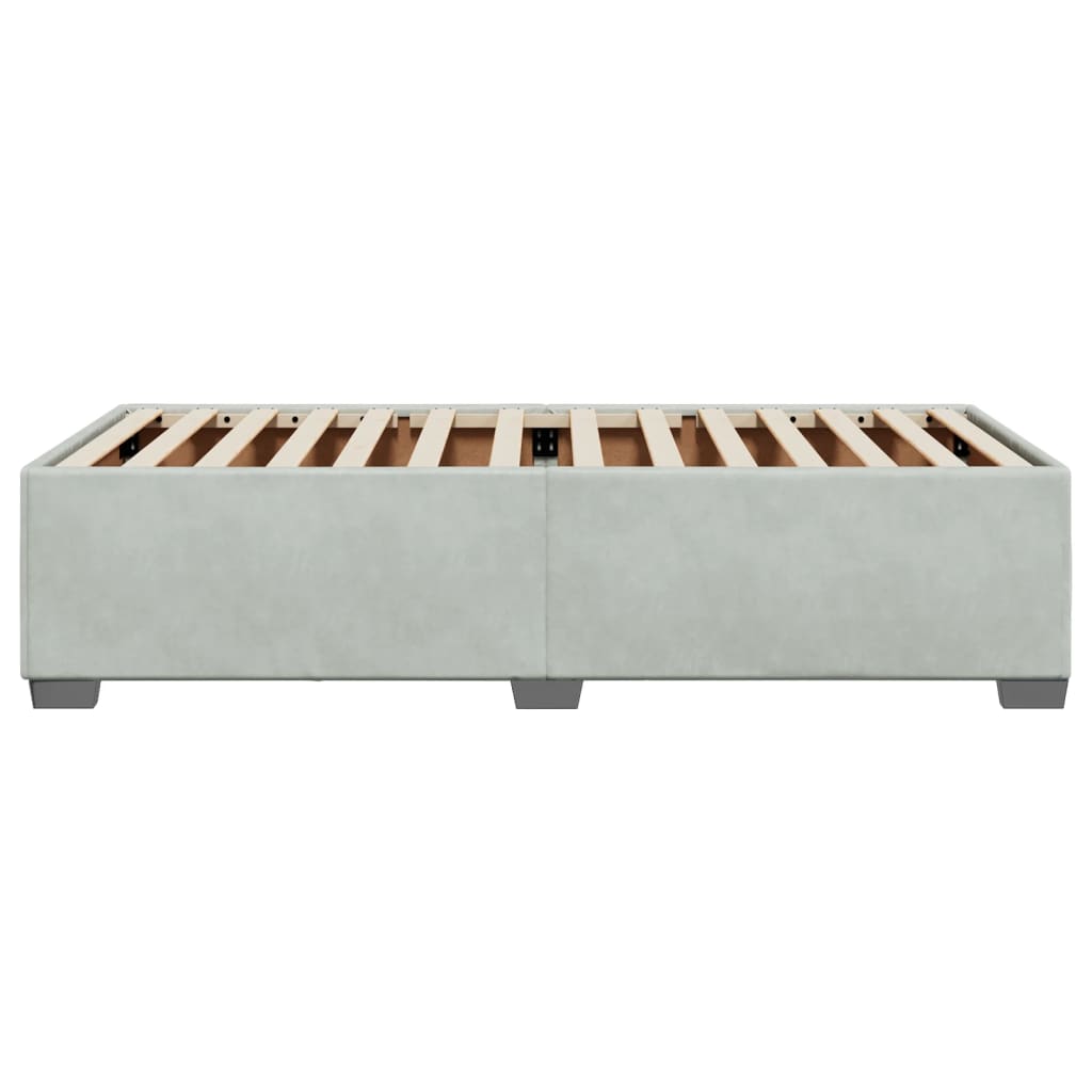 Giroletto Senza Materasso Grigio Chiaro 90x200 Cm Velluto - Image 5