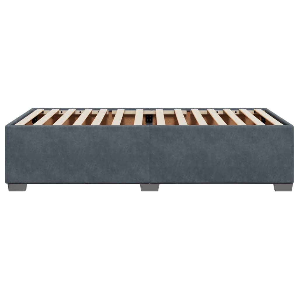Giroletto Senza Materasso Grigio Scuro 90x200 Cm Velluto - Image 5