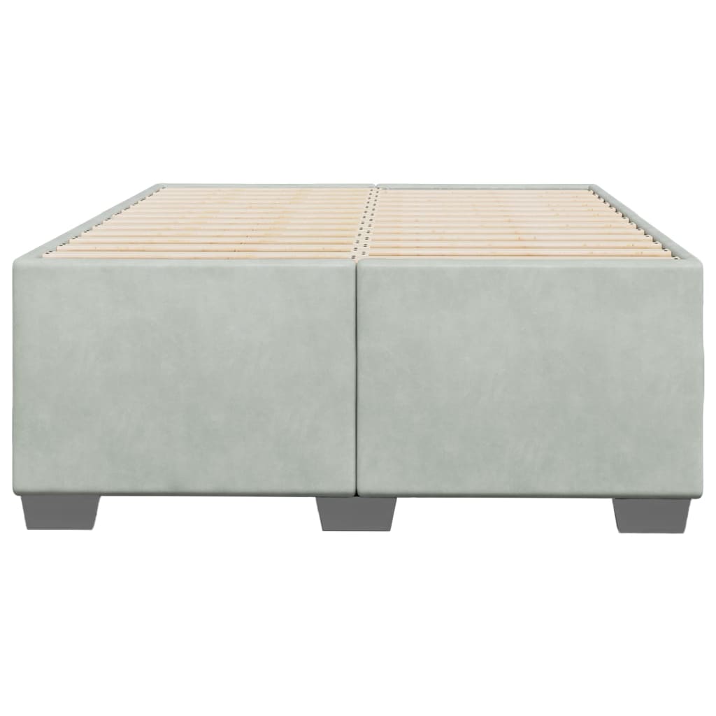 Giroletto Senza Materasso Grigio Chiaro 120x200 Cm Velluto - Image 4