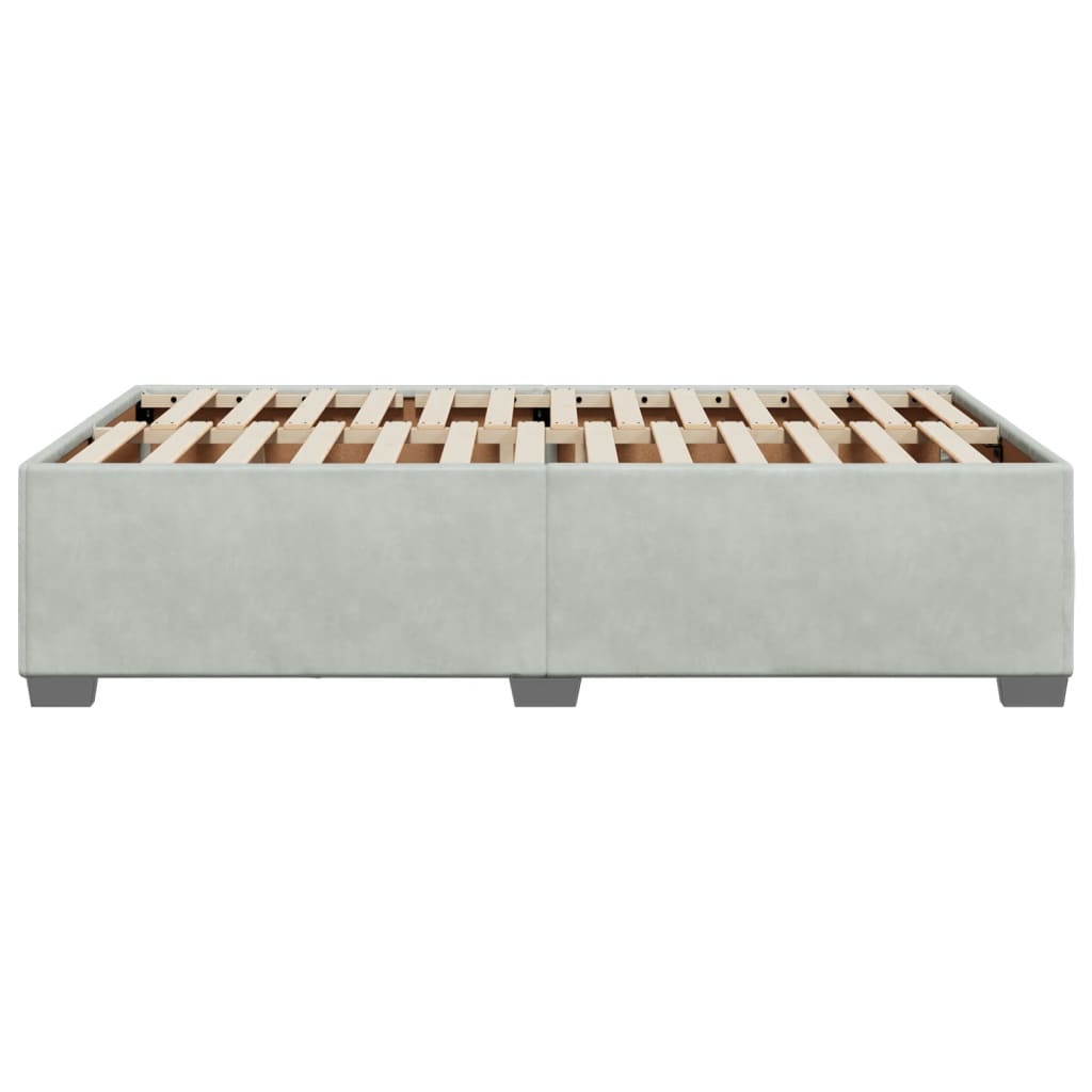 Giroletto Senza Materasso Grigio Chiaro 120x200 Cm Velluto - Image 5