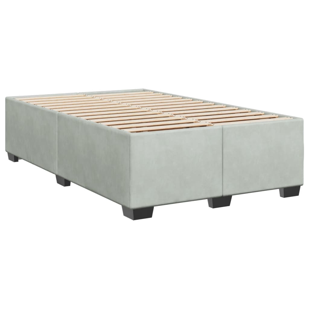 Giroletto Senza Materasso Grigio Chiaro 120x200 Cm Velluto - Image 6