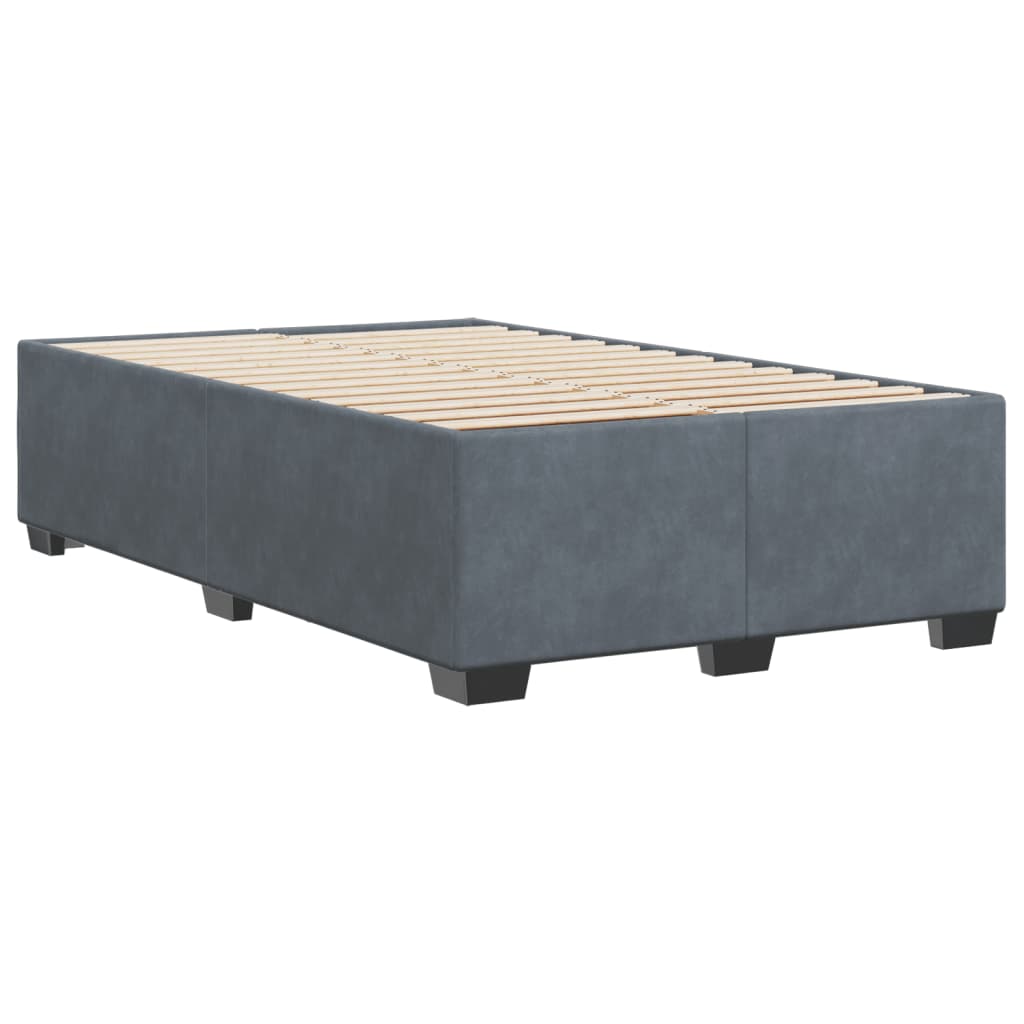 Giroletto Senza Materasso Grigio Scuro 120x200 Cm Velluto - Image 3