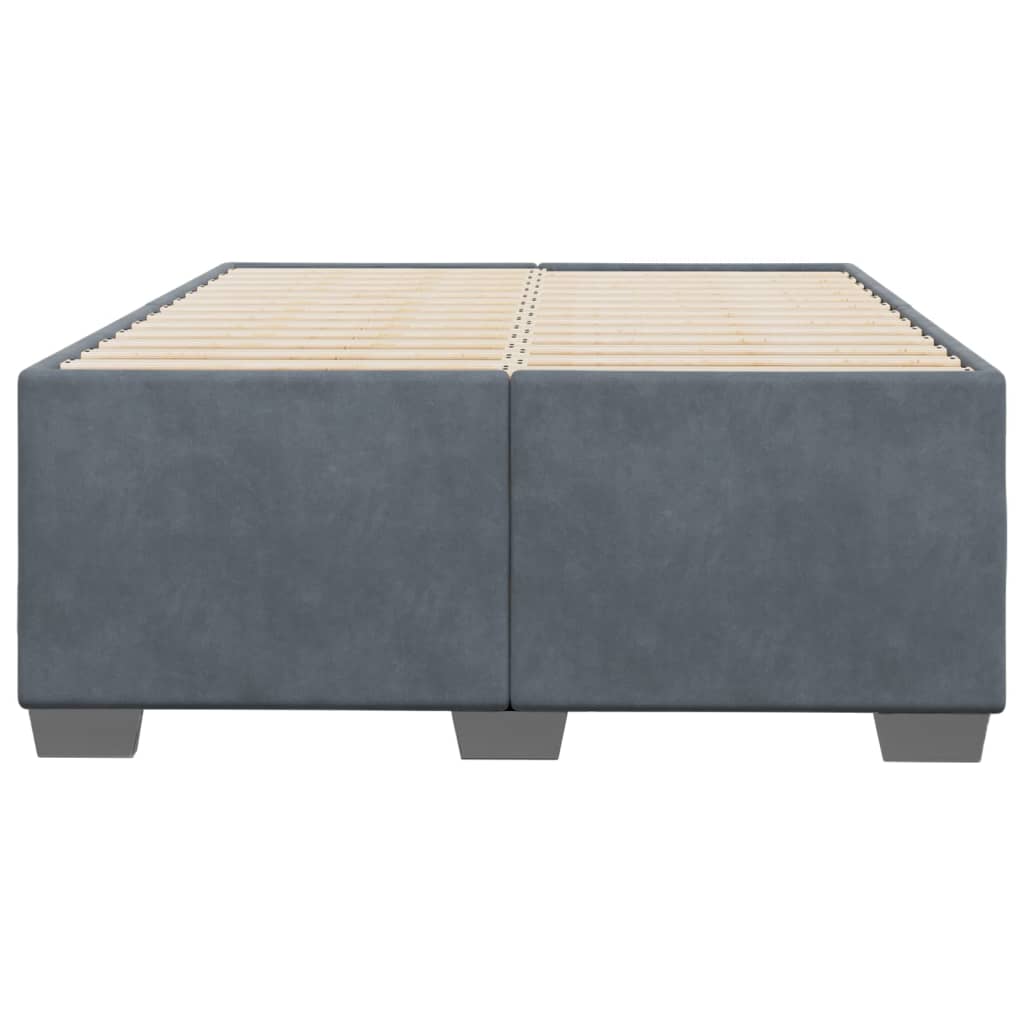 Giroletto Senza Materasso Grigio Scuro 120x200 Cm Velluto - Image 4