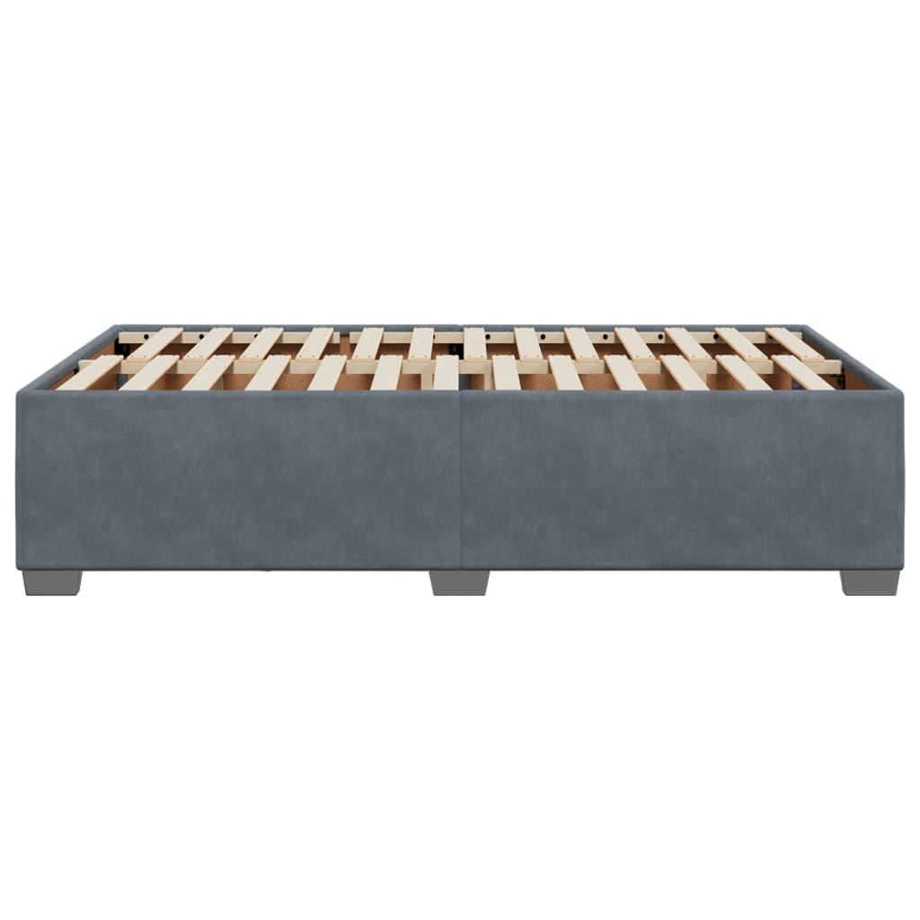Giroletto Senza Materasso Grigio Scuro 120x200 Cm Velluto - Image 5