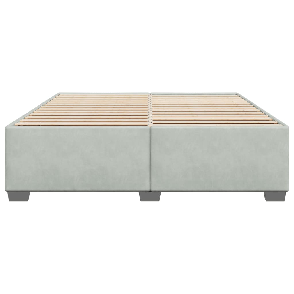 Giroletto Senza Materasso Grigio Chiaro 180x200 Cm Velluto - Image 4