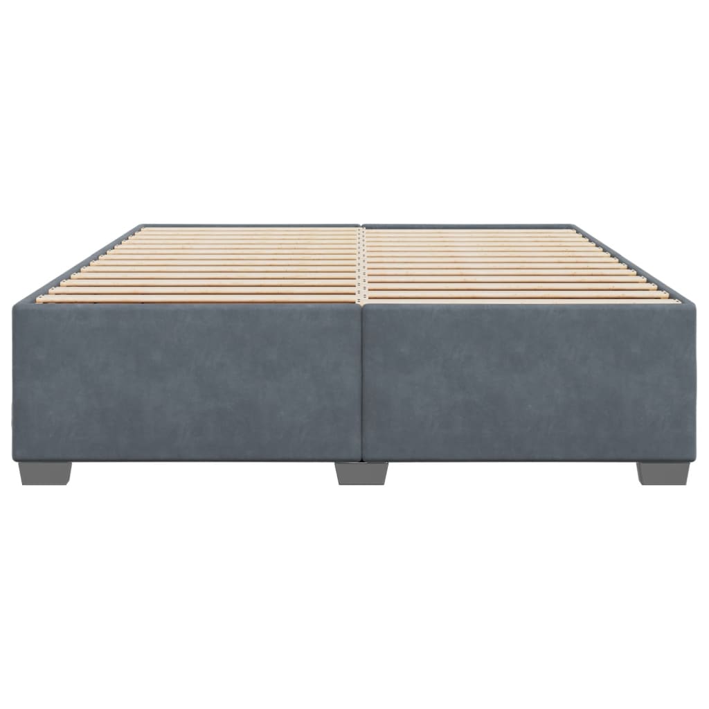 Giroletto Senza Materasso Grigio Scuro 180x200 Cm Velluto - Image 4