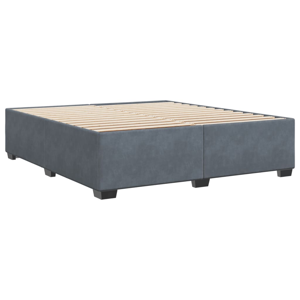 Giroletto Senza Materasso Grigio Scuro 180x200 Cm Velluto - Image 6