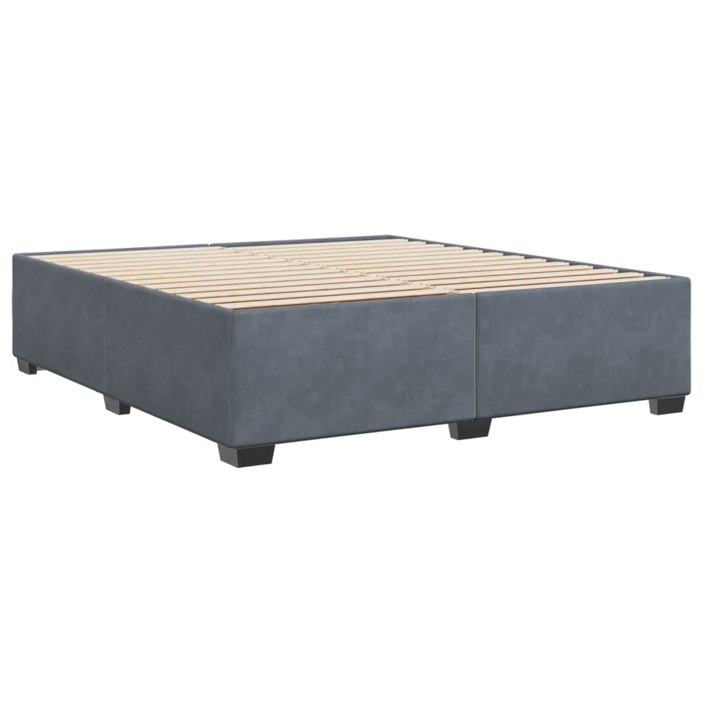 Giroletto Senza Materasso Grigio Scuro 200x200 Cm Velluto - Image 6