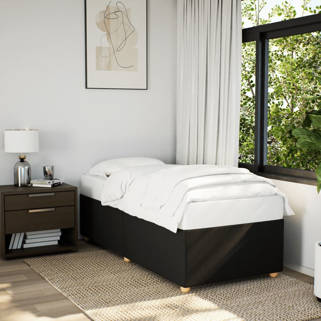 Giroletto Senza Materasso Nero 90x190 Cm In Tessuto
