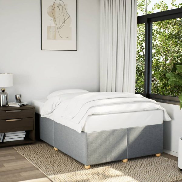 Giroletto Senza Materasso Grigio Chiaro 120x190 Cm In Tessuto - Image 3
