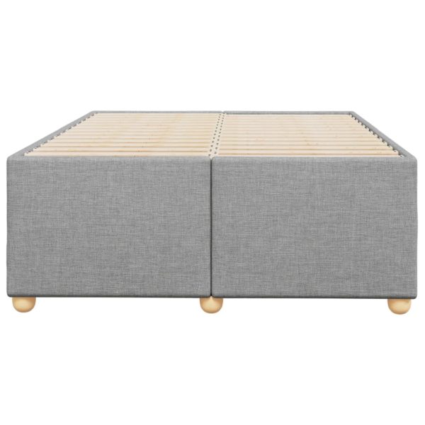 Giroletto Senza Materasso Grigio Chiaro 120x190 Cm In Tessuto - Image 4