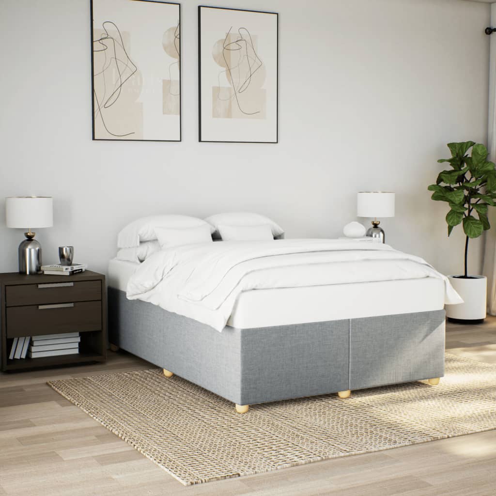 Giroletto Senza Materasso Grigio Chiaro 140x190 Cm Tessuto