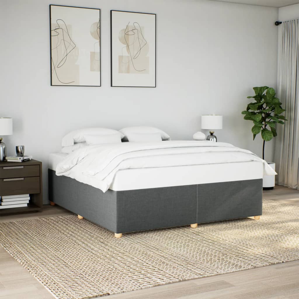 Giroletto Senza Materasso Grigio Scuro 200x200 Cm Tessuto