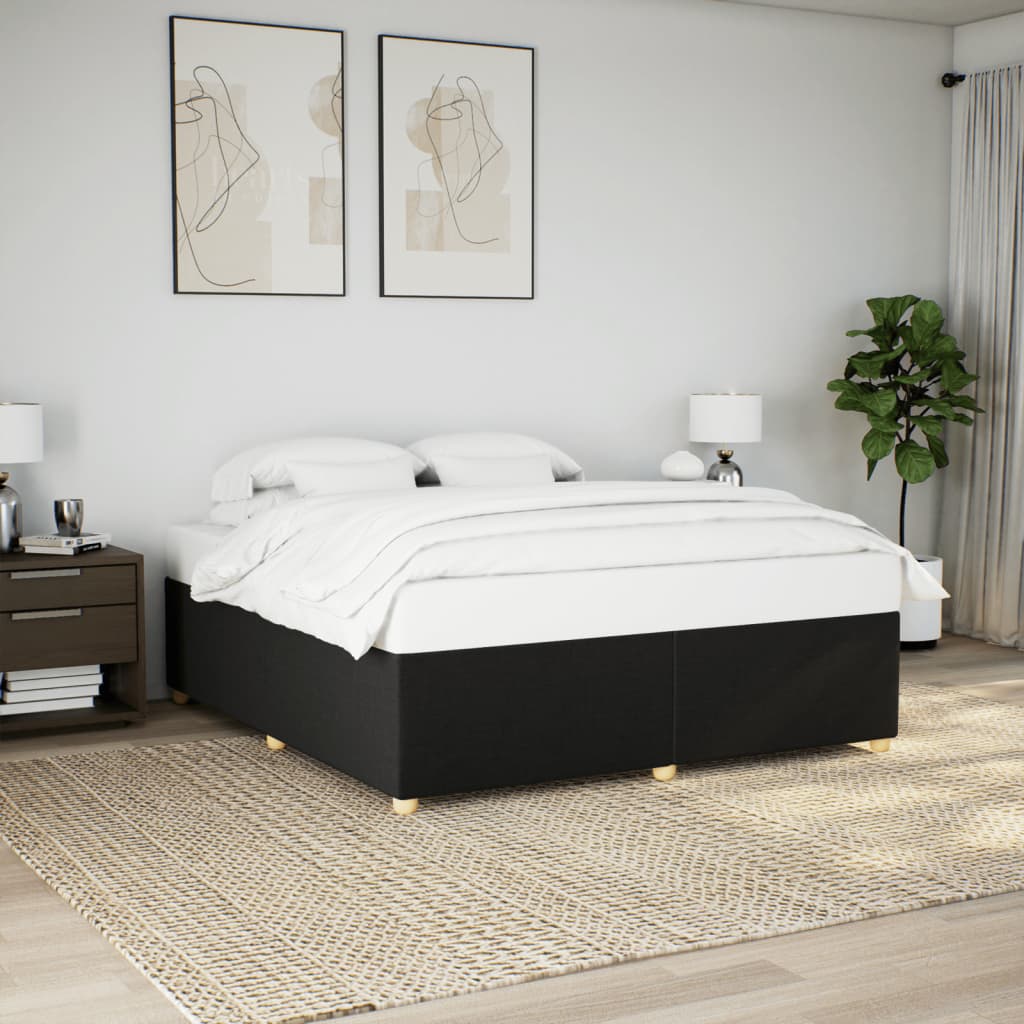 Giroletto Senza Materasso Nero 200x200 Cm In Tessuto