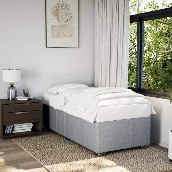 Giroletto Senza Materasso Grigio Chiaro 90x190 Cm Tessuto
