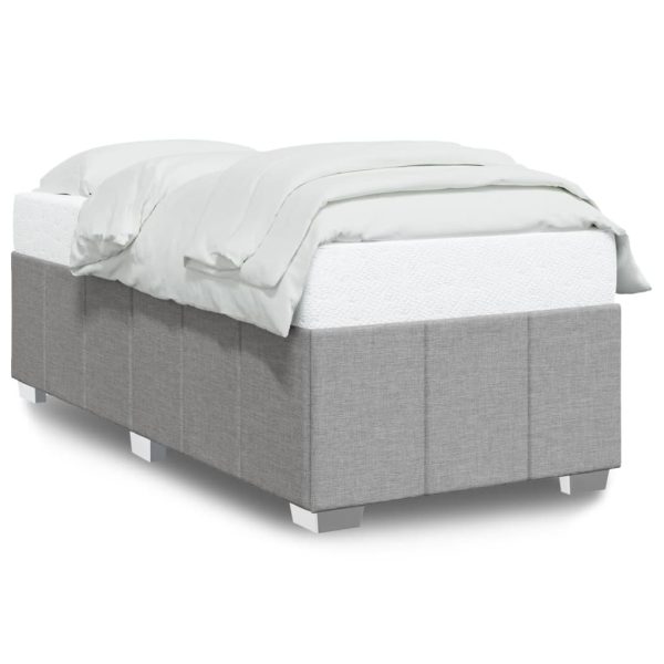 Giroletto Senza Materasso Grigio Chiaro 90x190 Cm Tessuto - Image 2