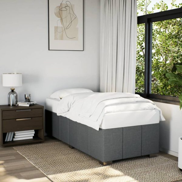 Giroletto Senza Materasso Grigio Scuro 100x200 Cm Tessuto