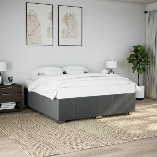 Giroletto Senza Materasso Grigio Scuro 180x200 Cm Tessuto