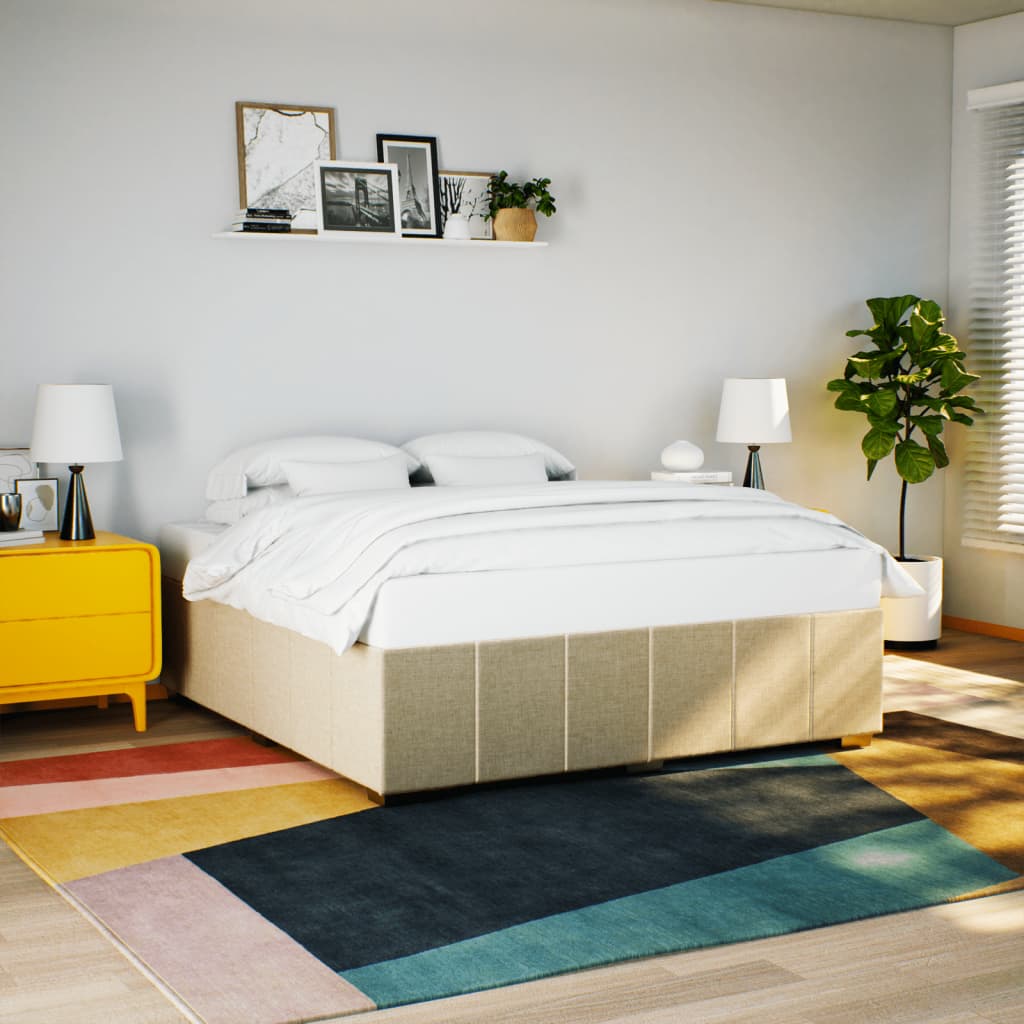 Giroletto Senza Materasso Crema 200x200 Cm In Tessuto
