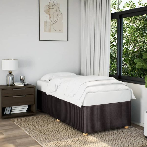 Giroletto Senza Materasso Marrone Scuro 90x190 Cm Tessuto