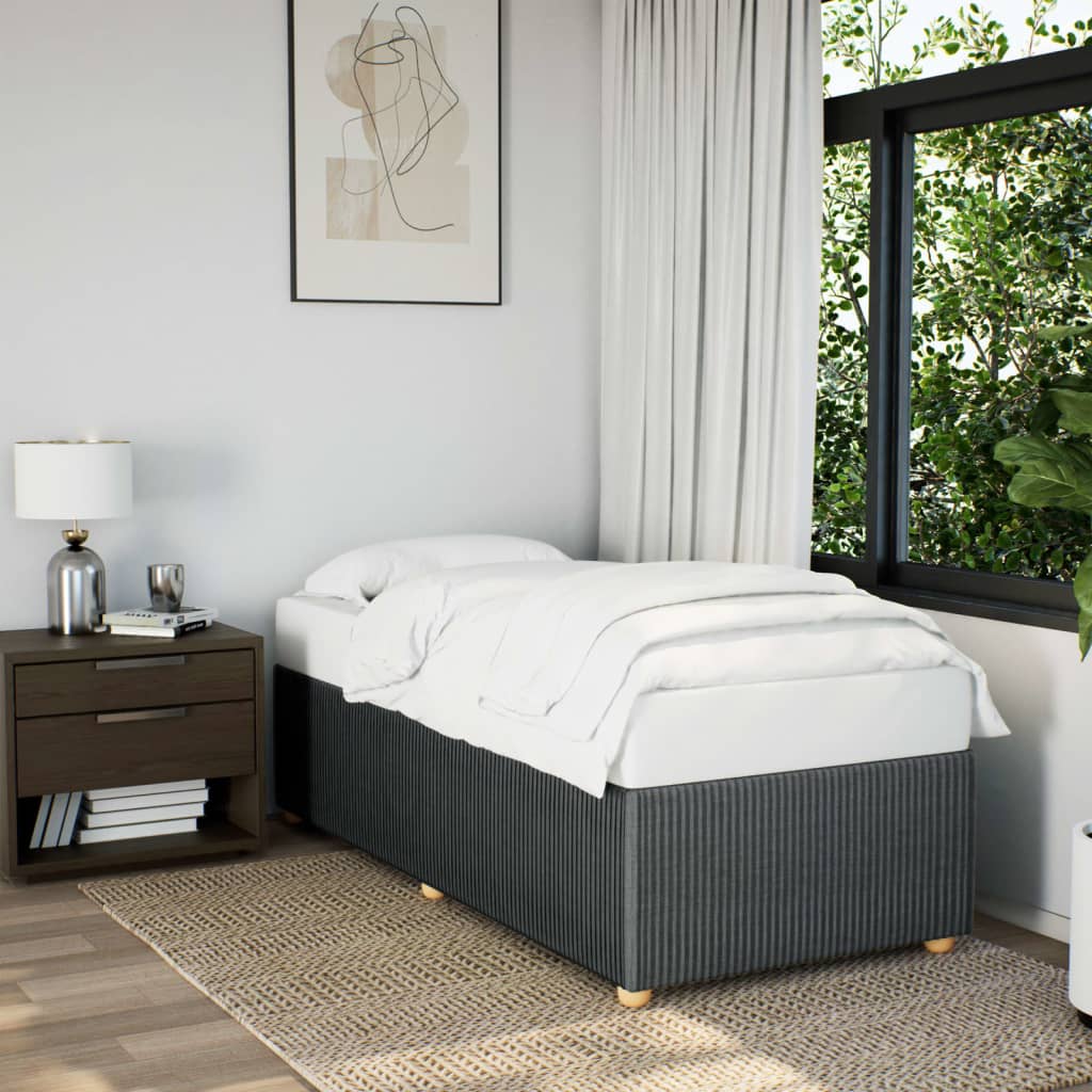 Giroletto Senza Materasso Grigio Scuro 90x200 Cm Tessuto