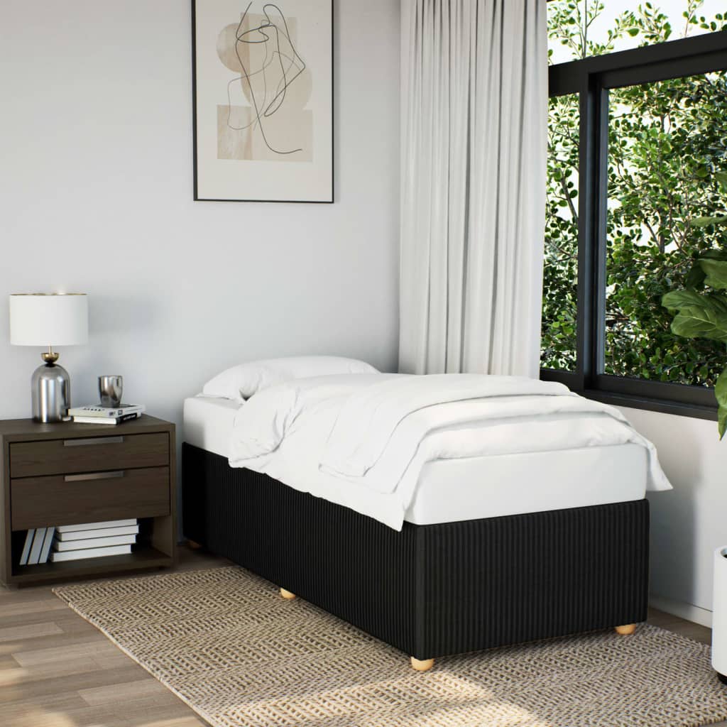 Giroletto Senza Materasso Nero 90x200 Cm In Tessuto