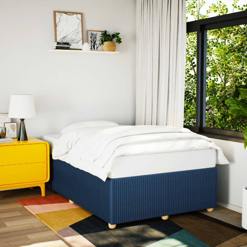 Giroletto Senza Materasso Blu 120x190 Cm In Tessuto