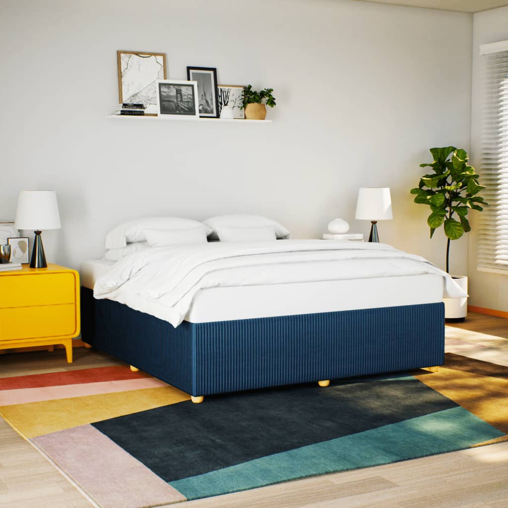 Giroletto Senza Materasso Blu 180x200 Cm In Tessuto