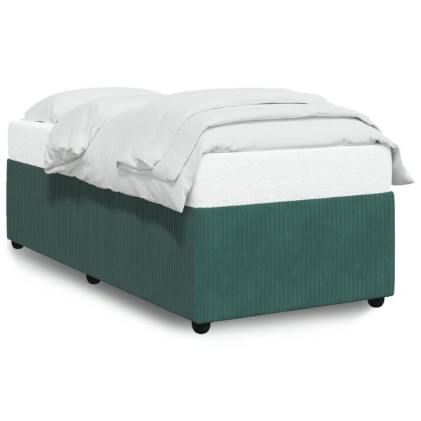 Giroletto Senza Materasso Verde Scuro 90x200 Cm In Velluto - Image 2