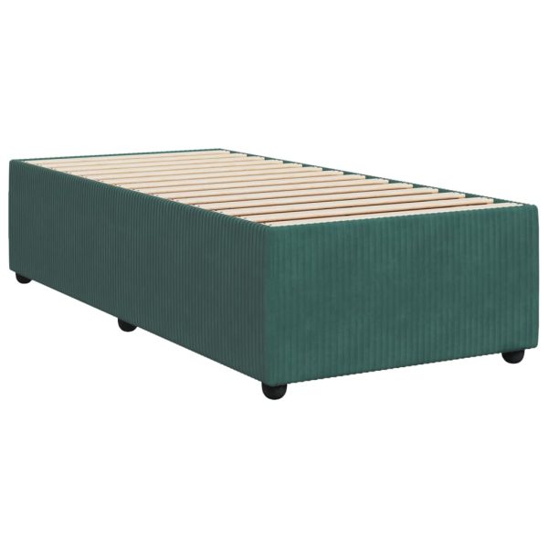 Giroletto Senza Materasso Verde Scuro 90x200 Cm In Velluto - Image 3