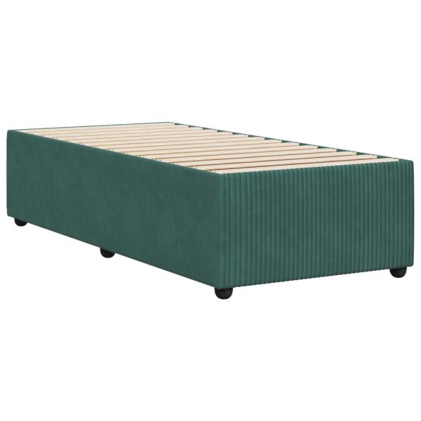 Giroletto Senza Materasso Verde Scuro 90x200 Cm In Velluto - Image 6
