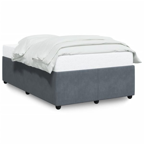 Giroletto Senza Materasso Grigio Scuro 120x190 Cm Velluto - Image 2