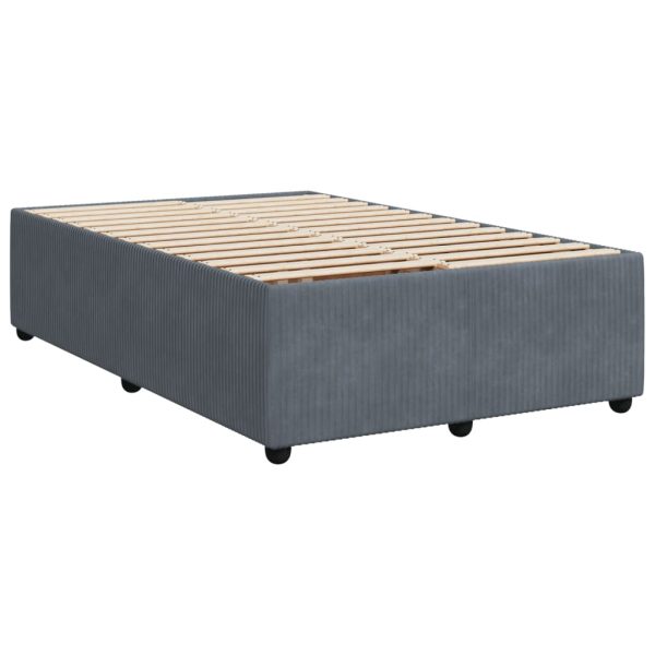 Giroletto Senza Materasso Grigio Scuro 120x190 Cm Velluto - Image 3