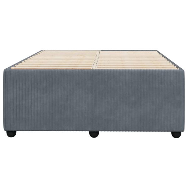Giroletto Senza Materasso Grigio Scuro 120x190 Cm Velluto - Image 4