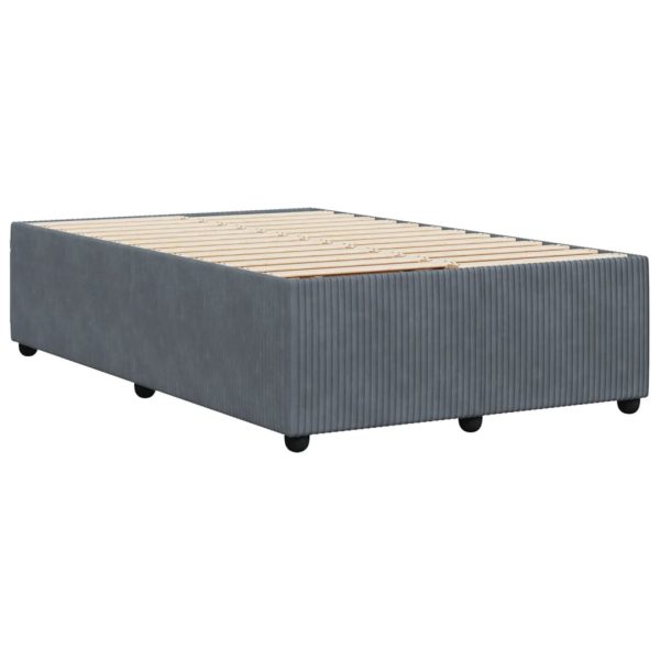 Giroletto Senza Materasso Grigio Scuro 120x190 Cm Velluto - Image 6
