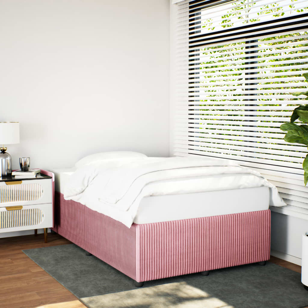 Giroletto Senza Materasso Rosa 120x190 Cm Velluto