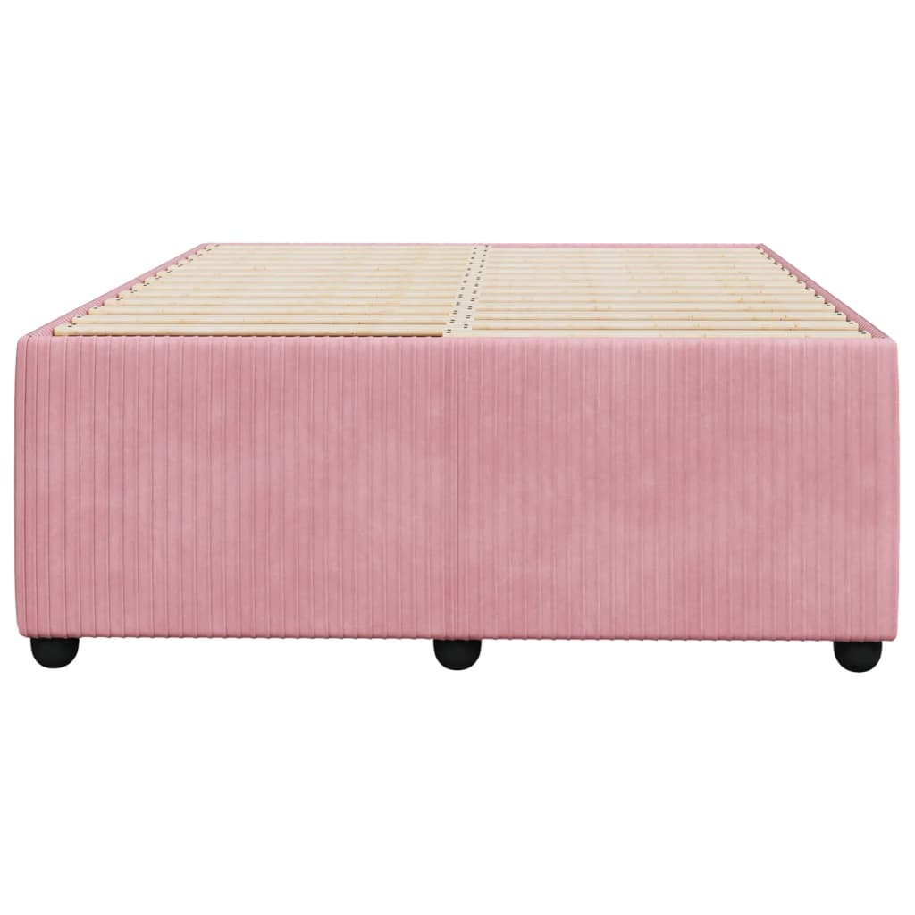 Giroletto Senza Materasso Rosa 120x190 Cm Velluto - Image 4