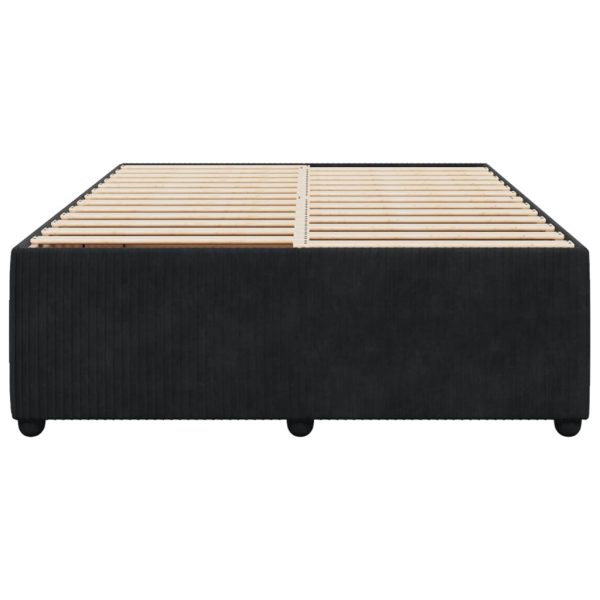 Giroletto Senza Materasso Nero 140x190 Cm In Velluto - Image 4