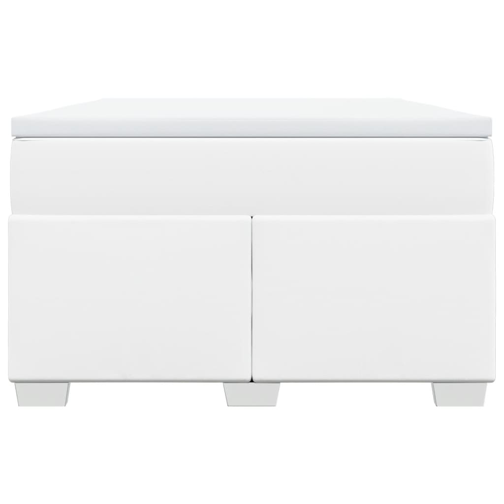 Giroletto A Molle Con Materasso Bianco 120x200 Cm In Similpelle - Image 4