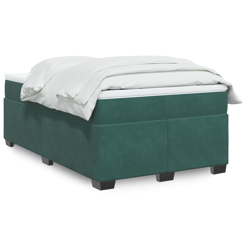 Giroletto A Molle Con Materasso Verde Scuro 120x190 Cm Velluto