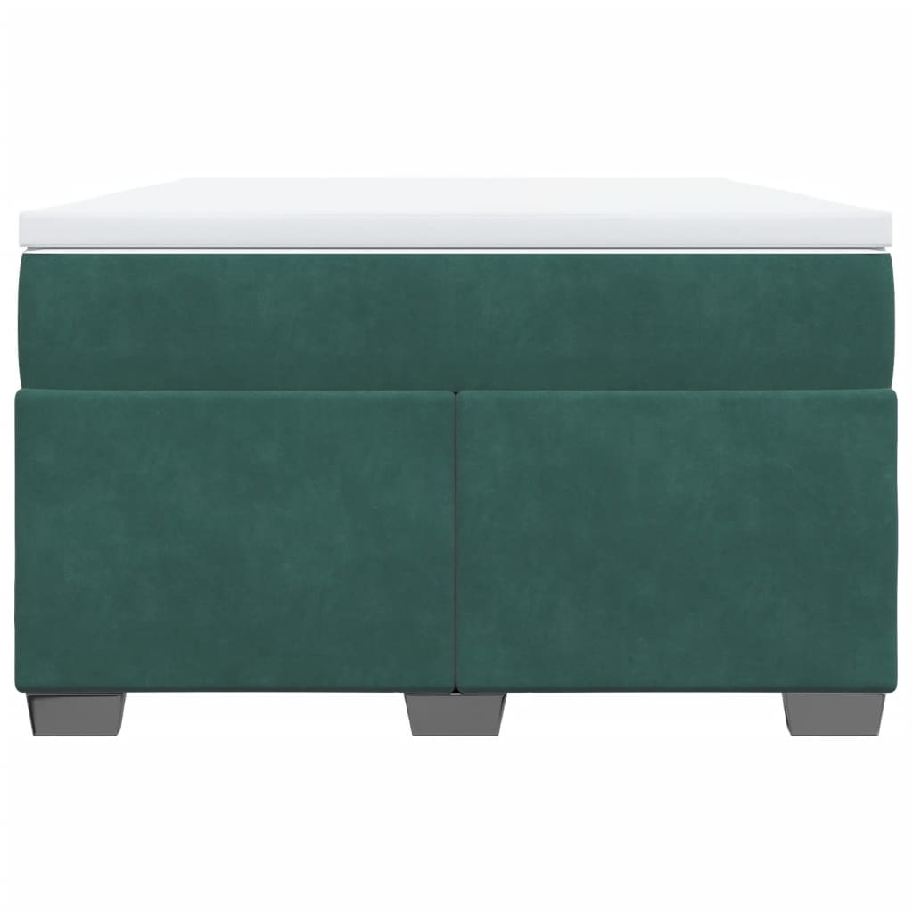 Giroletto A Molle Con Materasso Verde Scuro 120x190 Cm Velluto - Image 4