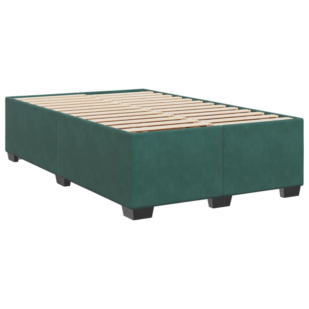 Giroletto A Molle Con Materasso Verde Scuro 120x190 Cm Velluto - Image 5